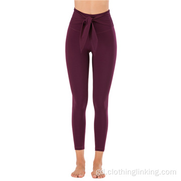 Pants yoga àrd Waist le pòcaidean eadar-dhealaichte